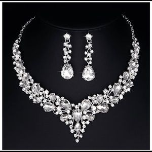 Youfir Bridal Necklace & Earring Set